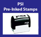 PSI Pre-Inked Stamps