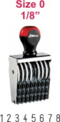 Shiny No. 0-8, 8-Band Numbering Stamp, 1/8" - Special Assembly