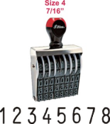 Shiny No. 4-8, 8-Band Numbering Stamp, 7/16" - Special Assembly