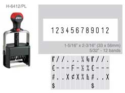 1-5/16" x 2-3/16"" numberer - 5/32" 12 bands with die plate