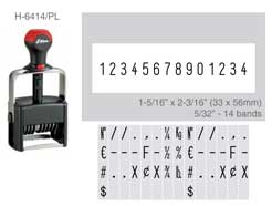 1-5/16" x 2-3/16" numberer - 5/32" 14 bands with die plate